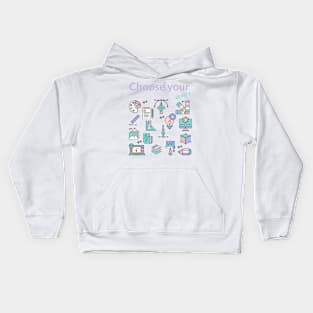 Diseñador, Choose your weapon Kids Hoodie